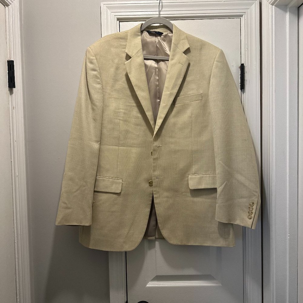 Joseph & Feiss Gold Mens Suit Jacket Size 42R Tan 2 Button
